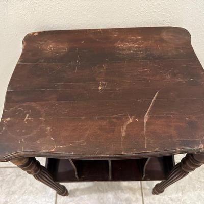 Vintage Record/Magazine Rack Side Table