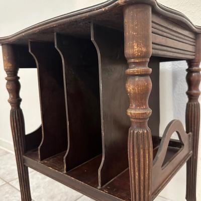 Vintage Record/Magazine Rack Side Table