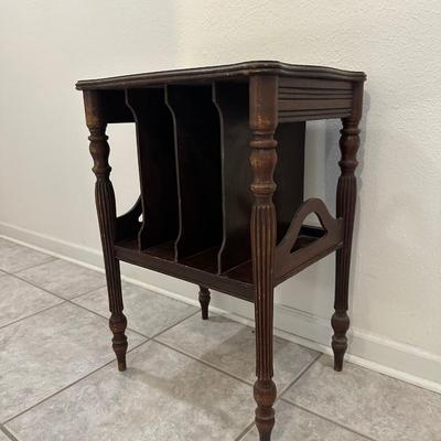 Vintage Record/Magazine Rack Side Table