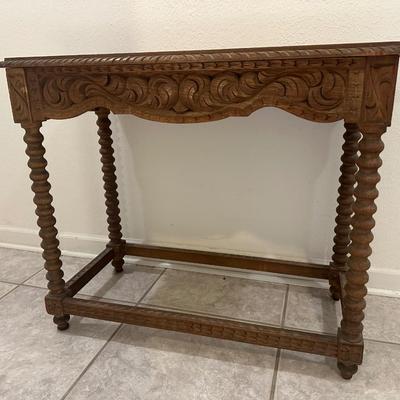 Vintage Oak Hall Table (See Description)