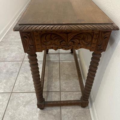 Vintage Oak Hall Table (See Description)