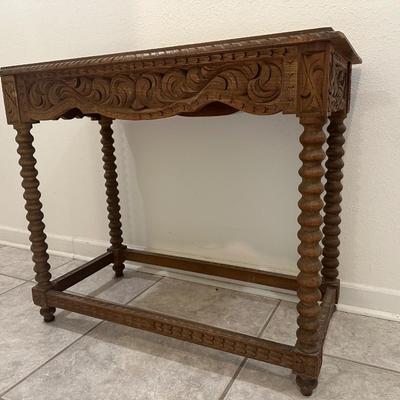 Vintage Oak Hall Table (See Description)