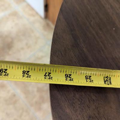 Mid Century Modern Circular End Table With Storage