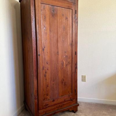 Vintage Cedar Wardrobe Armoire