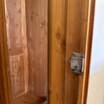 Vintage Cedar Wardrobe Armoire