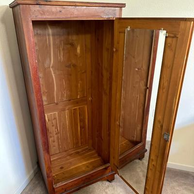 Vintage Cedar Wardrobe Armoire