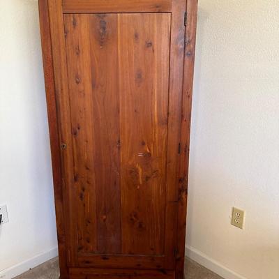 Vintage Cedar Wardrobe Armoire