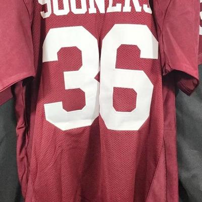 Steve Owens Signed Oklahoma Sooners Jersey 9/36 50 Yr Annv JSA /COA