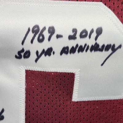 Steve Owens Signed Oklahoma Sooners Jersey 9/36 50 Yr Annv JSA /COA
