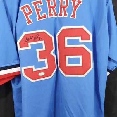 Gaylord Perry Signed Texas Rangers Jersey Authentic JSA COA