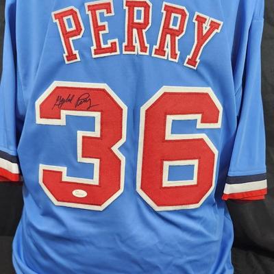 Gaylord Perry Signed Texas Rangers Jersey Authentic JSA COA