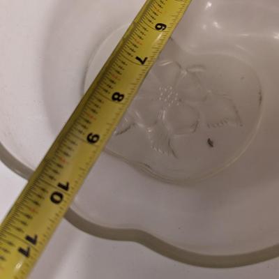 2 Glass Pitchers 1 Made In Italy & Hazel Atlas Orchard Large Salad Bowl