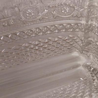 Leonard Silverplate Hong Kong Wire Bread Basket & Glass Serving Dishes