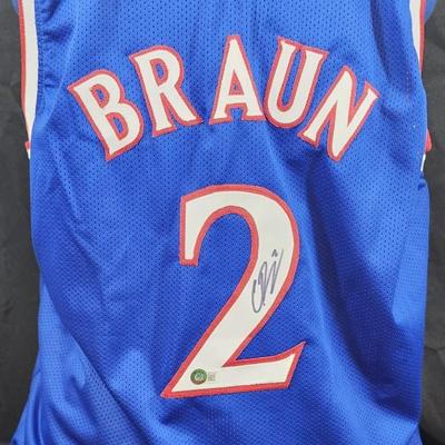 Christian Braun signed Kansas State Jersey authentic beckett authentication