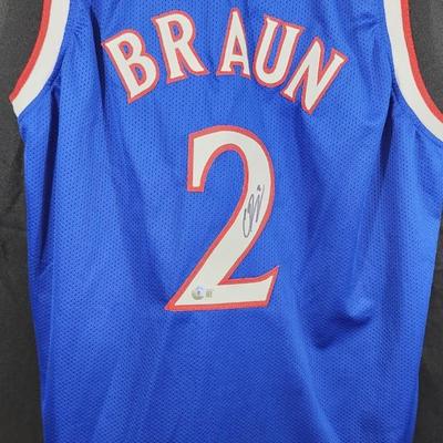 Christian Braun signed Kansas State Jersey authentic beckett authentication