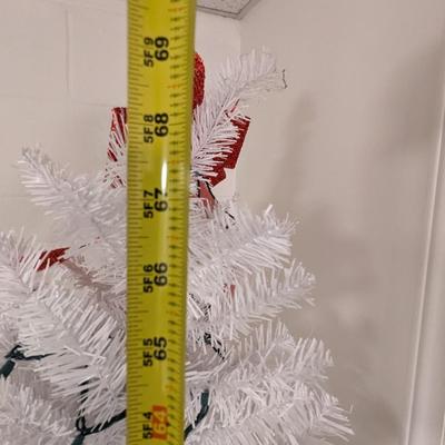 69" White Lighted Christmas Tree