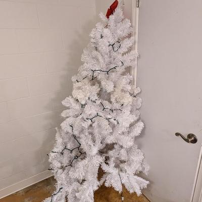 69" White Lighted Christmas Tree