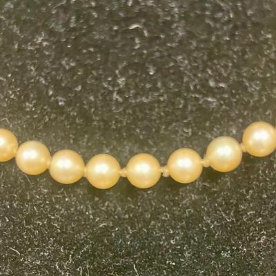 Matching German Silver and Faux Pearl Necklace and Bracelet