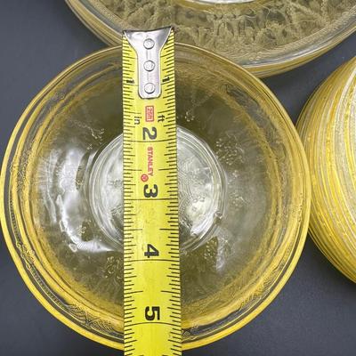Anchor Hocking Uranium Yellow Cameo Ballerina Dinner Set