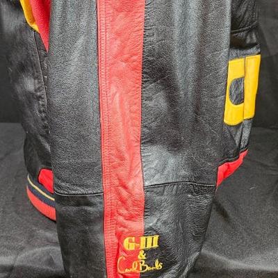 Vintage 90's leather Kansas City Chiefs Leather jacket G-III and Carl Banks