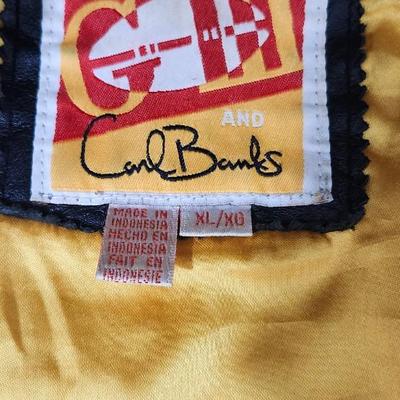 Vintage 90's leather Kansas City Chiefs Leather jacket G-III and Carl Banks