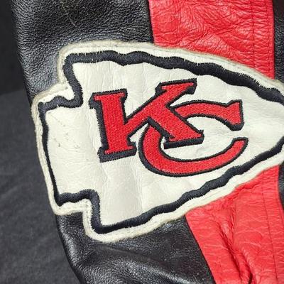 Vintage 90's leather Kansas City Chiefs Leather jacket G-III and Carl Banks