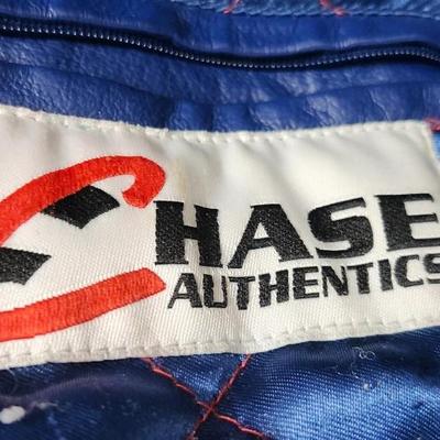 Vintage Nascar Jeff Hamilton Leather Jacket Mens XL Blue Red Jeff Gordon Dupont