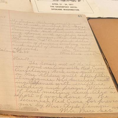 1915 Secretary Book and 1905 Journal