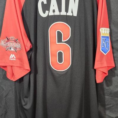 Lorenzo Cain 2015 All Star Jersey=Majestic Kansas City Royals XXXL
