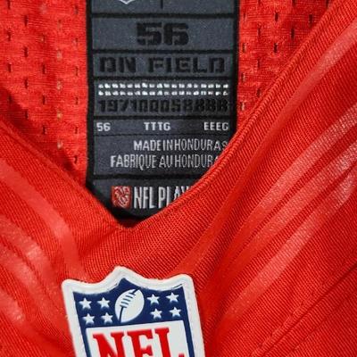 Men's Kansas City Chiefs Dee Ford Nike NFL Red Game Jersey Size 56