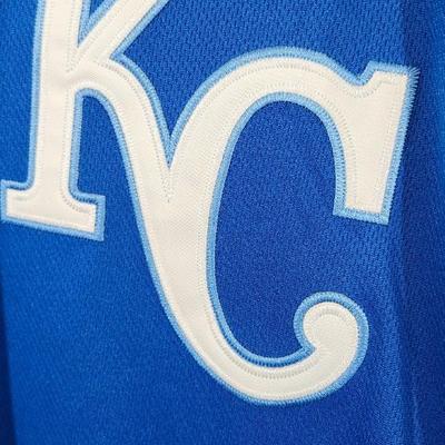 Johnny Cueto Kansas City Royals MLB Majestic 2015 World Series Jersey JSA Size 56