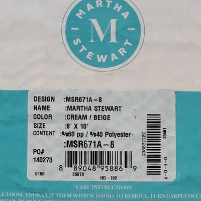MARTHA STEWART~ Blue/Cream/Beige ~ 8 x 10 Area Rug