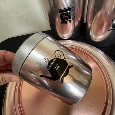 West Bend Pink Canister set