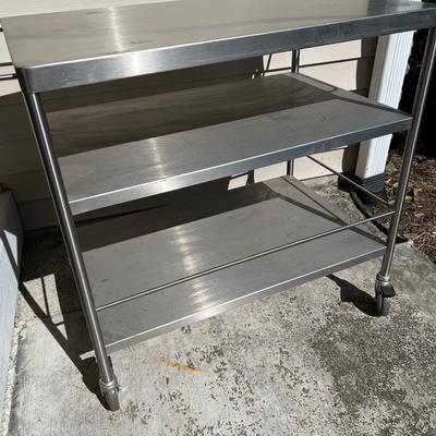 Stainless Steel Rolling Kitchen/Utility Cart (G-RG)