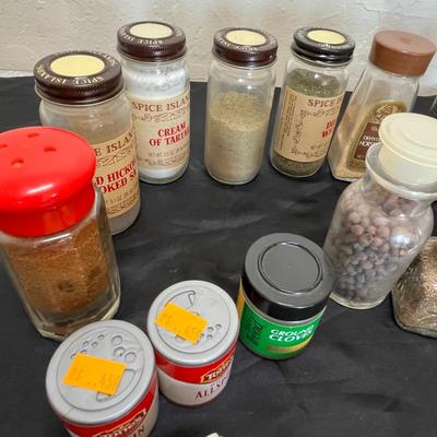 Vintage spice jars
