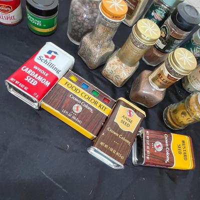 Vintage spice jars