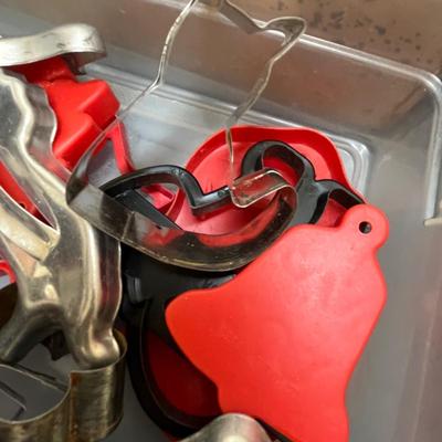 Tub of cookie cutters