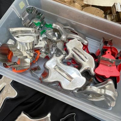Tub of cookie cutters