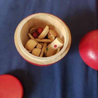 Wooden Toys-Lincoln Logs, Playskool Village, Nesting Apple and More (BD-KD)