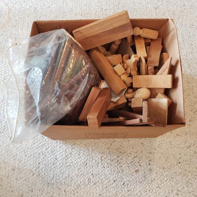 Wooden Toys-Lincoln Logs, Playskool Village, Nesting Apple and More (BD-KD)