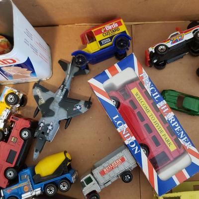 Metal Matchbox, Hot Wheel Vehicles, Marbles and Jacks (BD-KD)