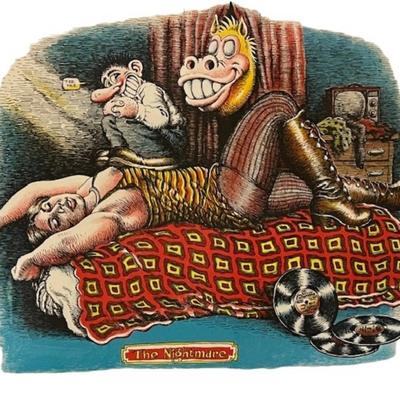 Robert Crumb "Nightmare" Signed and Numbered Lithograph