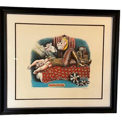 Robert Crumb "Nightmare" Signed and Numbered Lithograph