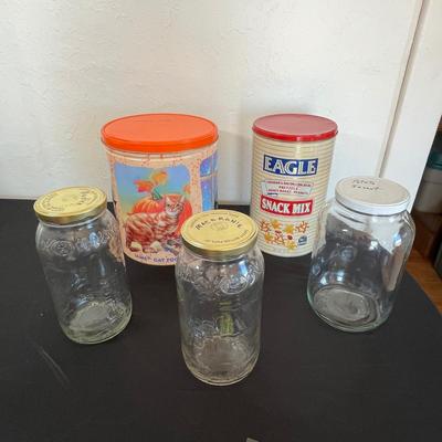 Lot of tins & jars