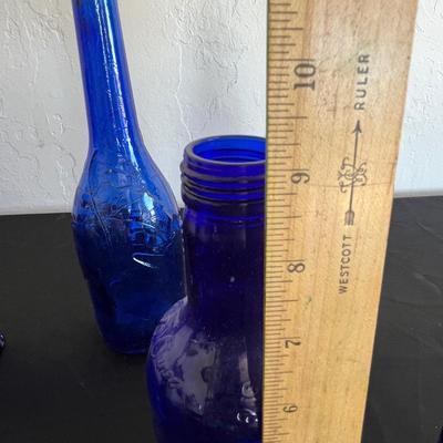 Lot of Cobalt bottles
