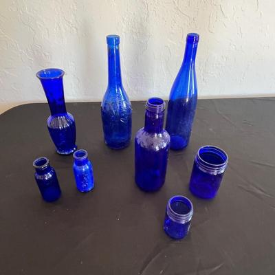 Lot of Cobalt bottles