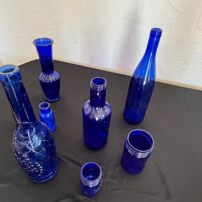 Lot of Cobalt bottles