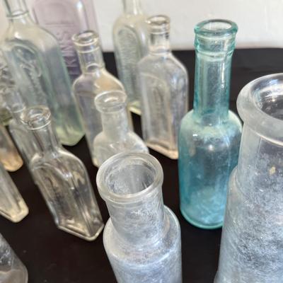 Large lot of antique bottles