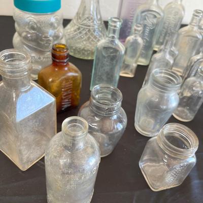 Large lot of antique bottles