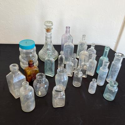 Large lot of antique bottles